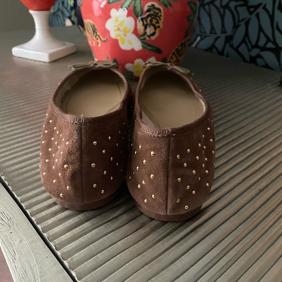 Ann Taylor Studded Suede Ballet Flats - Picture 4 of 6